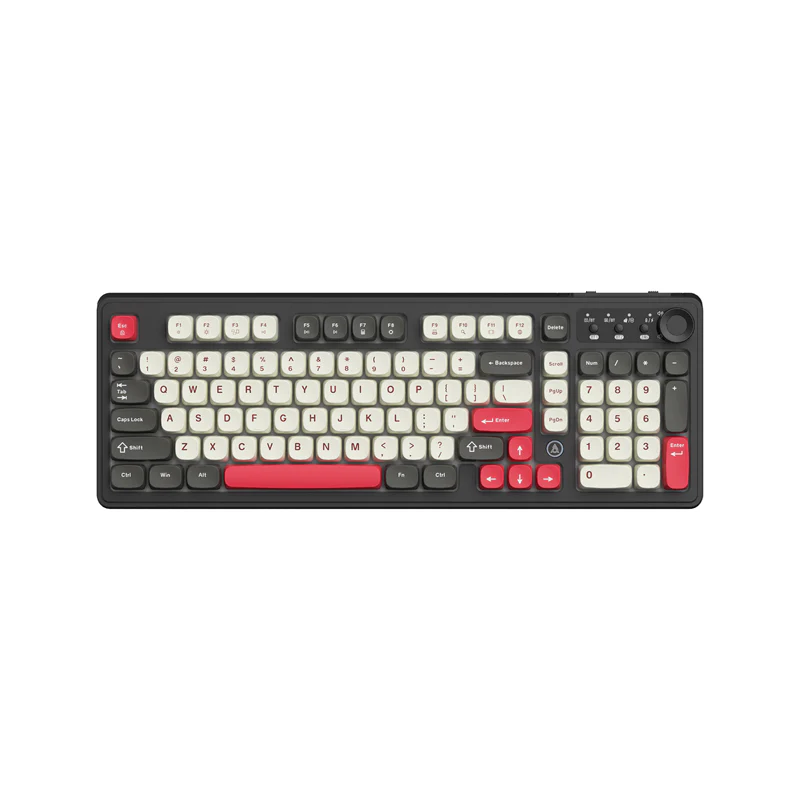 AJAZZ AF98 Keyboard Quad status LED Volume control dial 4000mAh high-capacitybattery - Image 3