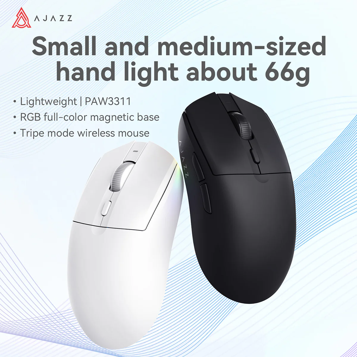MechLands AJAZZ AJ139 V2 MC Gaming Mouse with Charging Base, Adjustable 12,000 DPI, PAW3311 Sensor, 3 Modes Wireless Mouse, 500mAh Battery, 1000 Polling Rate, 66g Lightweight, Win/Mac - Image 11