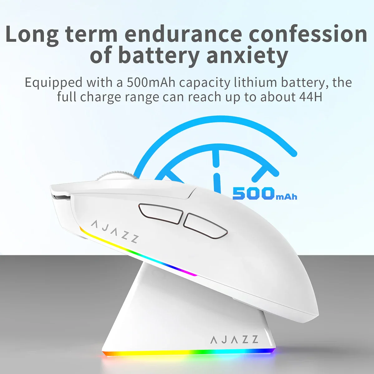 MechLands AJAZZ AJ139 V2 MC Gaming Mouse with Charging Base, Adjustable 12,000 DPI, PAW3311 Sensor, 3 Modes Wireless Mouse, 500mAh Battery, 1000 Polling Rate, 66g Lightweight, Win/Mac - Image 13