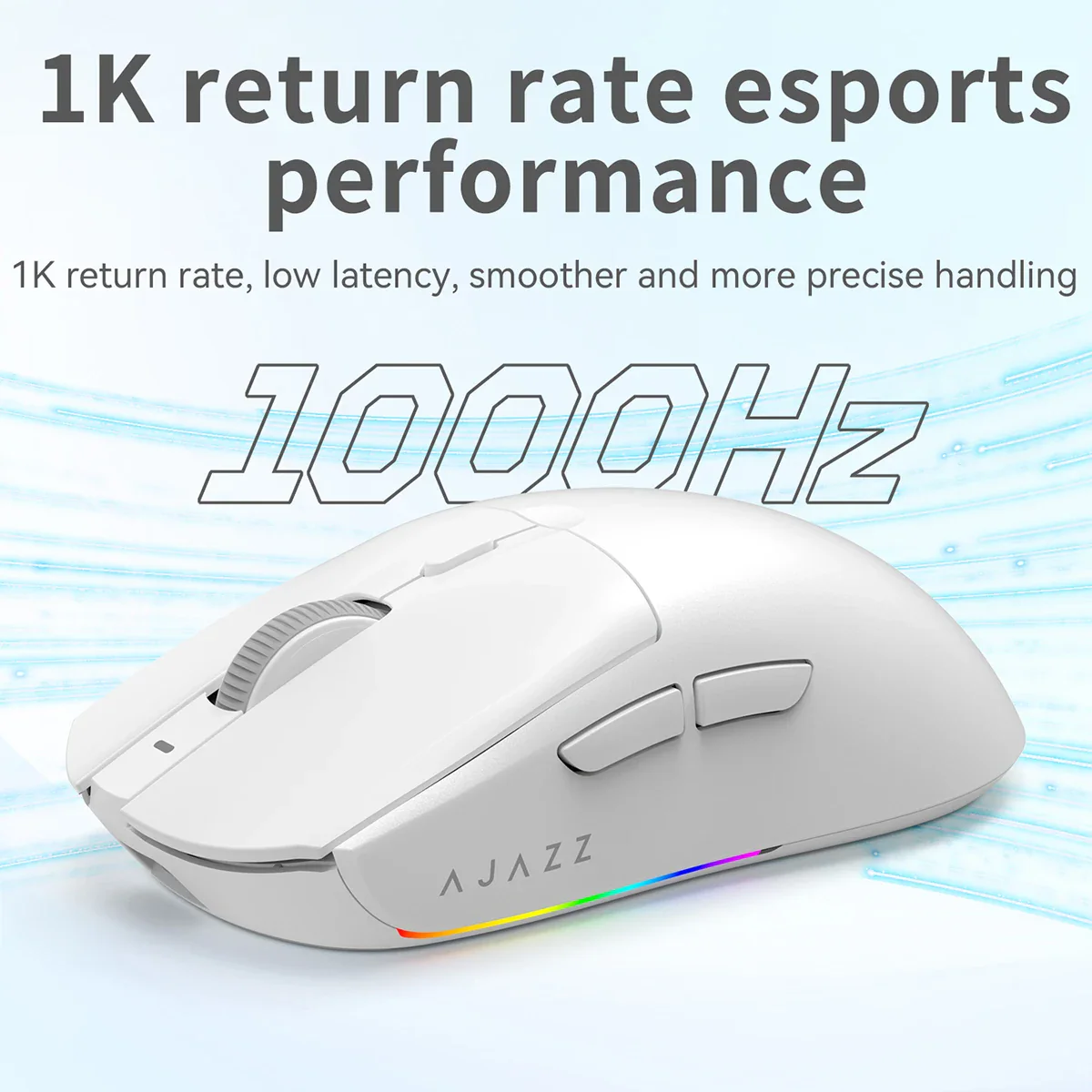 MechLands AJAZZ AJ139 V2 MC Gaming Mouse with Charging Base, Adjustable 12,000 DPI, PAW3311 Sensor, 3 Modes Wireless Mouse, 500mAh Battery, 1000 Polling Rate, 66g Lightweight, Win/Mac - Image 15