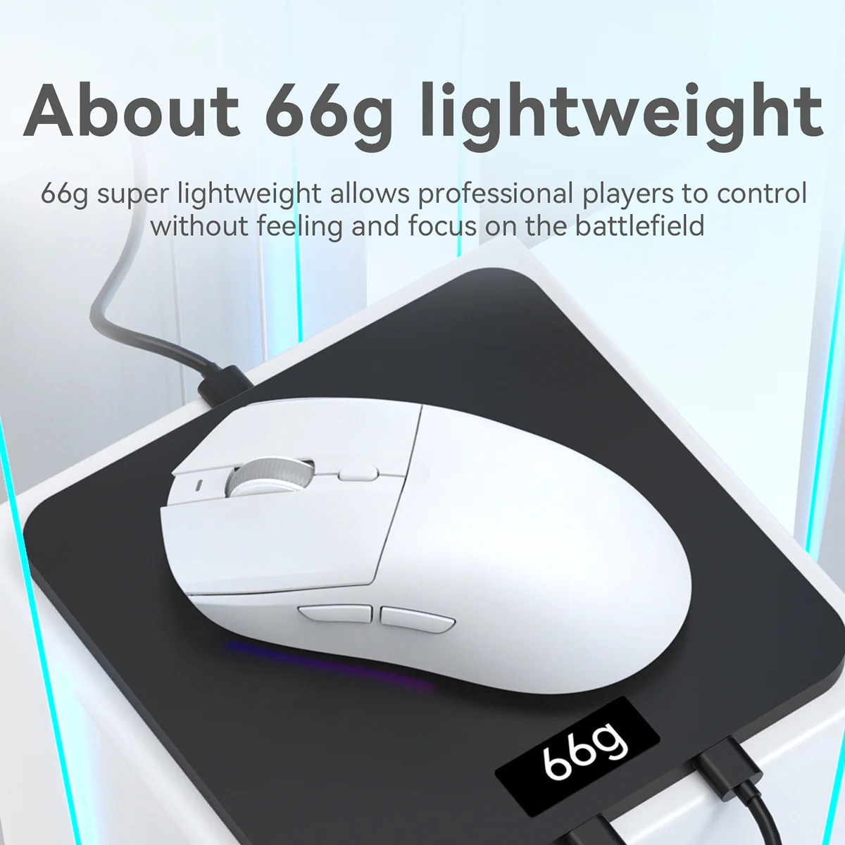 MechLands AJAZZ AJ139 V2 MC Gaming Mouse with Charging Base, Adjustable 12,000 DPI, PAW3311 Sensor, 3 Modes Wireless Mouse, 500mAh Battery, 1000 Polling Rate, 66g Lightweight, Win/Mac - Image 18