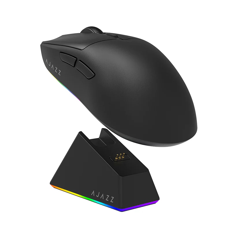MechLands AJAZZ AJ139 V2 MC Gaming Mouse with Charging Base, Adjustable 12,000 DPI, PAW3311 Sensor, 3 Modes Wireless Mouse, 500mAh Battery, 1000 Polling Rate, 66g Lightweight, Win/Mac - Image 2