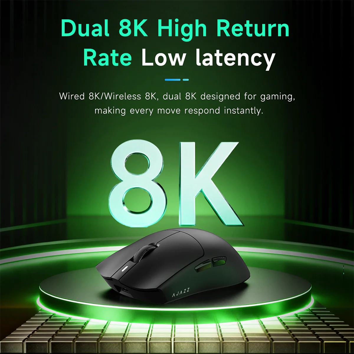 AJAZZ AJ139P NL V3 Ultra Magnetic base gaming mouse Star Flash+Wired+BT Sensor PAW3950 500mAh Battery - Image 7