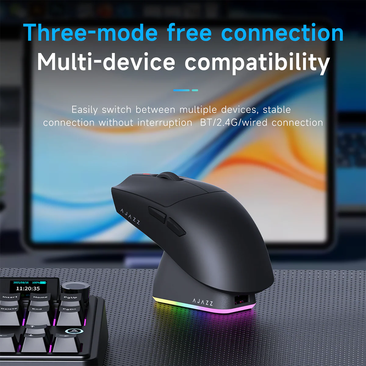 AJAZZ AJ139P V3 MC/MAX Gaming Mouse 800mAh battery PAW3311 /PAW3395 sensor with 1000Hz Polling Rate and 24000DPI 6-speed adjustable - Image 10