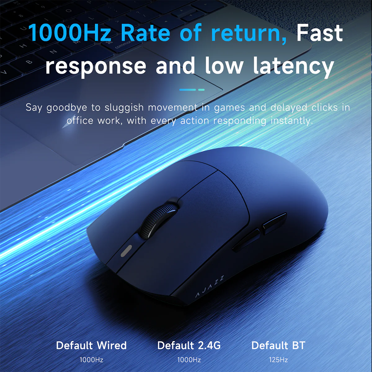 AJAZZ AJ139P V3 MC/MAX Gaming Mouse 800mAh battery PAW3311 /PAW3395 sensor with 1000Hz Polling Rate and 24000DPI 6-speed adjustable - Image 9