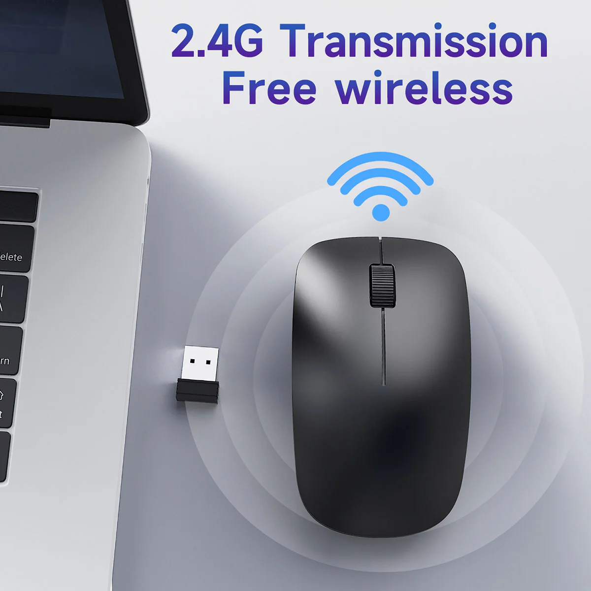 AJAZZ NJ06 Wireless optical Mouse 2.4G Optical Tracking Plug and PlayWide compatibility - Image 4
