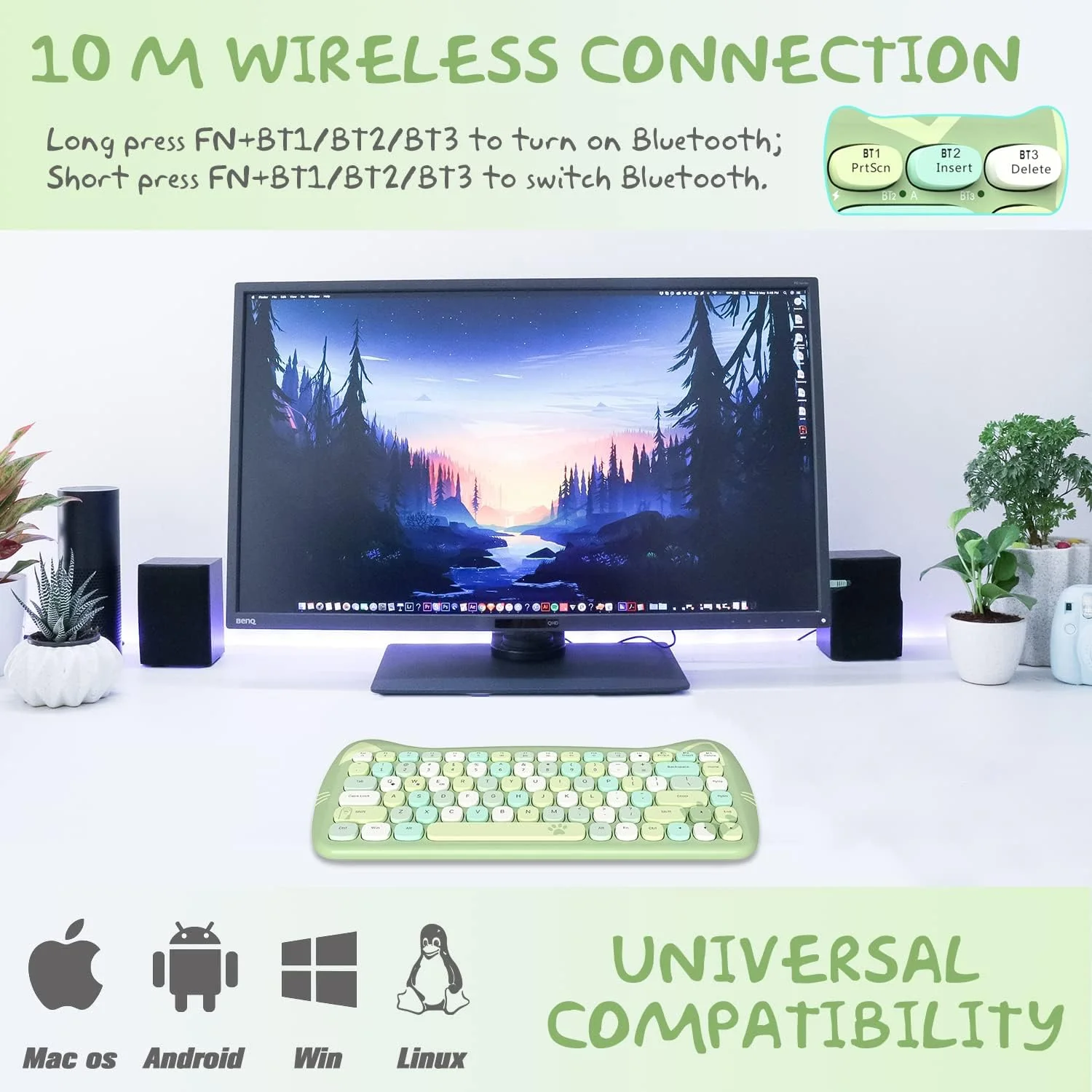AJAZZ 3060I Compact 84-key keyboard Bluetooth connection - Image 21