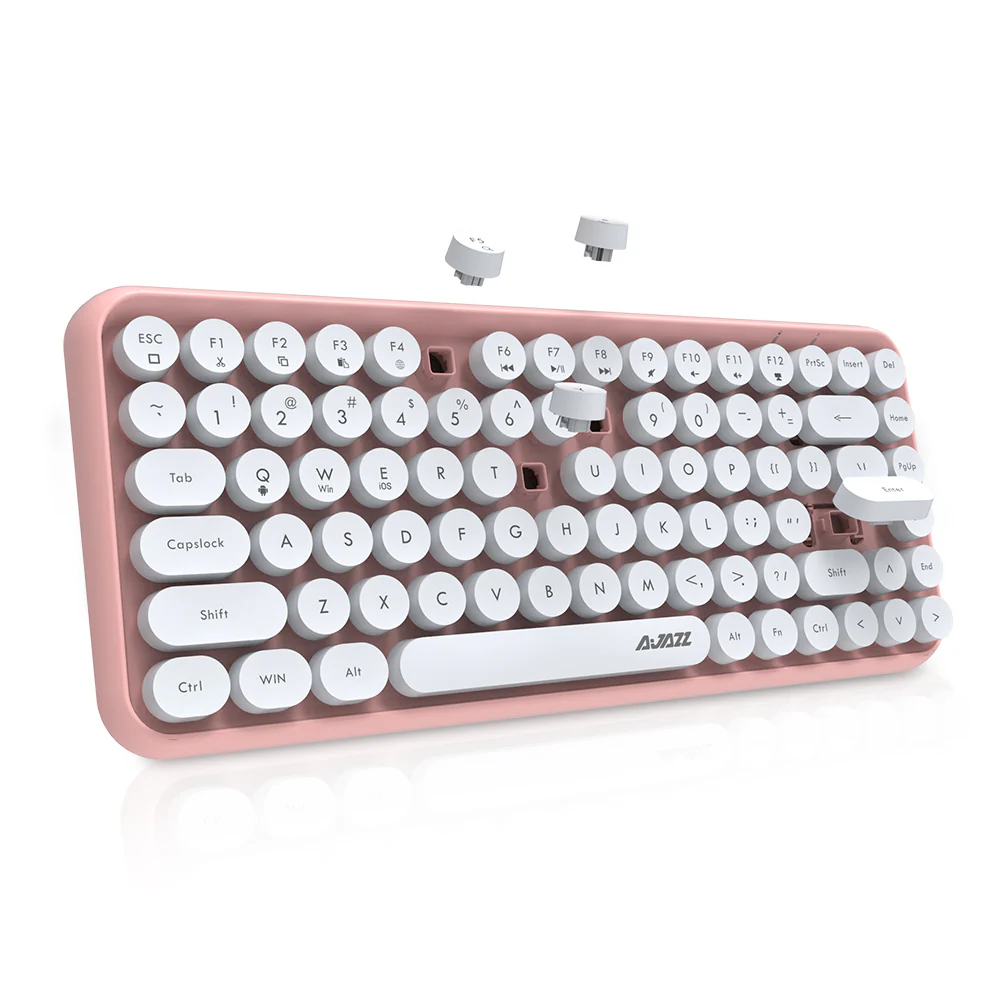 Ajazz 308I 84-key membrane keyboard with round keycaps and Bluetooth connectivity - Image 2