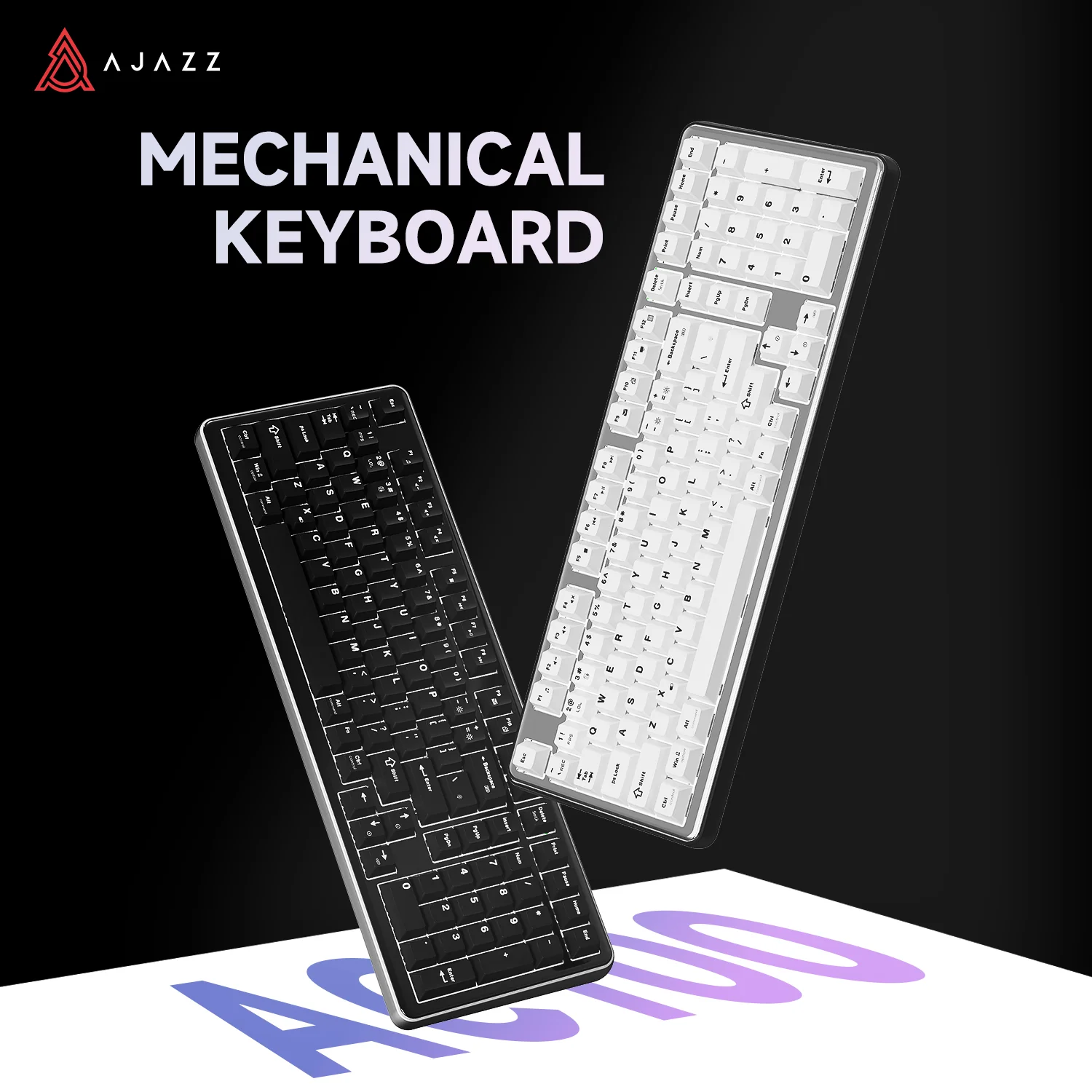 AJAZZ AC100 Aluminum Mechanical Keyboard Bluetooth Wireless 2.4G Wired Hot Swap - Image 10