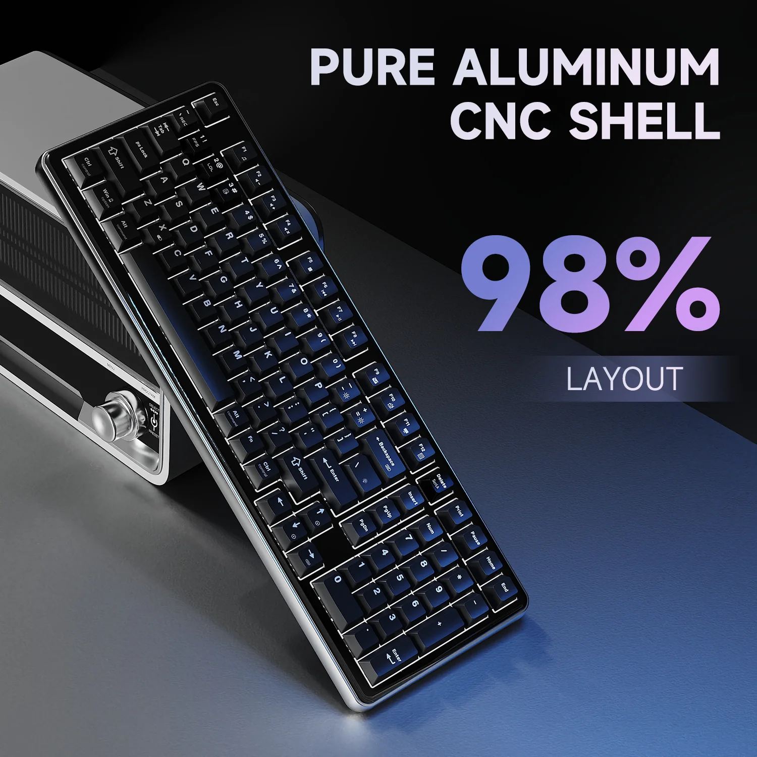 AJAZZ AC100 Aluminum Mechanical Keyboard Bluetooth Wireless 2.4G Wired Hot Swap - Image 13