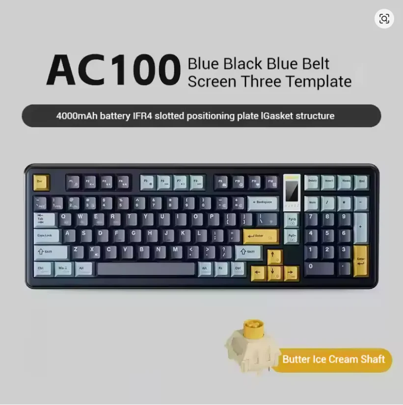 AJAZZ AC100 Aluminum Mechanical Keyboard Bluetooth Wireless 2.4G Wired Hot Swap - Image 18