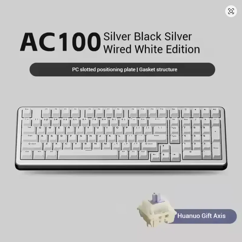 AJAZZ AC100 Aluminum Mechanical Keyboard Bluetooth Wireless 2.4G Wired Hot Swap - Image 8