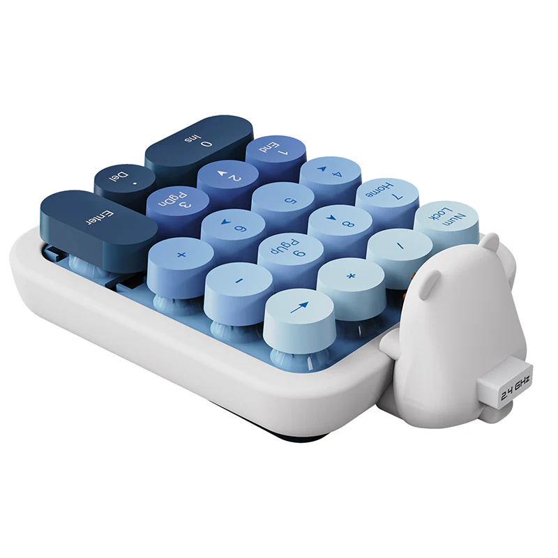 AJAZZ AF18 Wireless Digital Numpad, Bear-shaped Silicone Case, 18-key Layout, Removable Keycaps, Plug and Play - Image 14