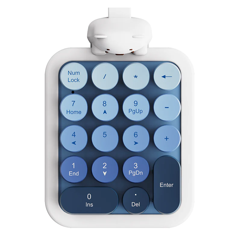 AJAZZ AF18 Wireless Digital Numpad, Bear-shaped Silicone Case, 18-key Layout, Removable Keycaps, Plug and Play - Image 2