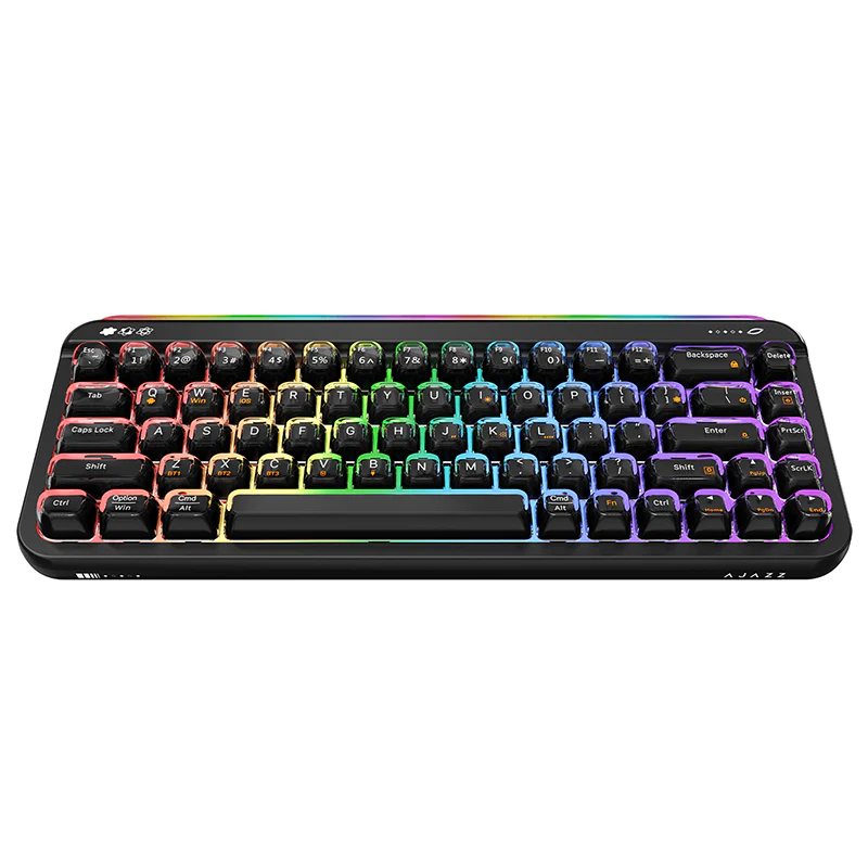 AJAZZ AF68 Tri-mode membrane keyboard 4000mAh Semi-transparent two-tone keycaps RGB side light - Image 15