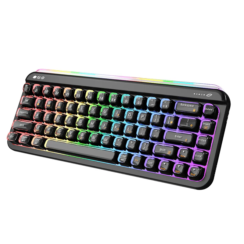 AJAZZ AF68 Tri-mode membrane keyboard 4000mAh Semi-transparent two-tone keycaps RGB side light - Image 2