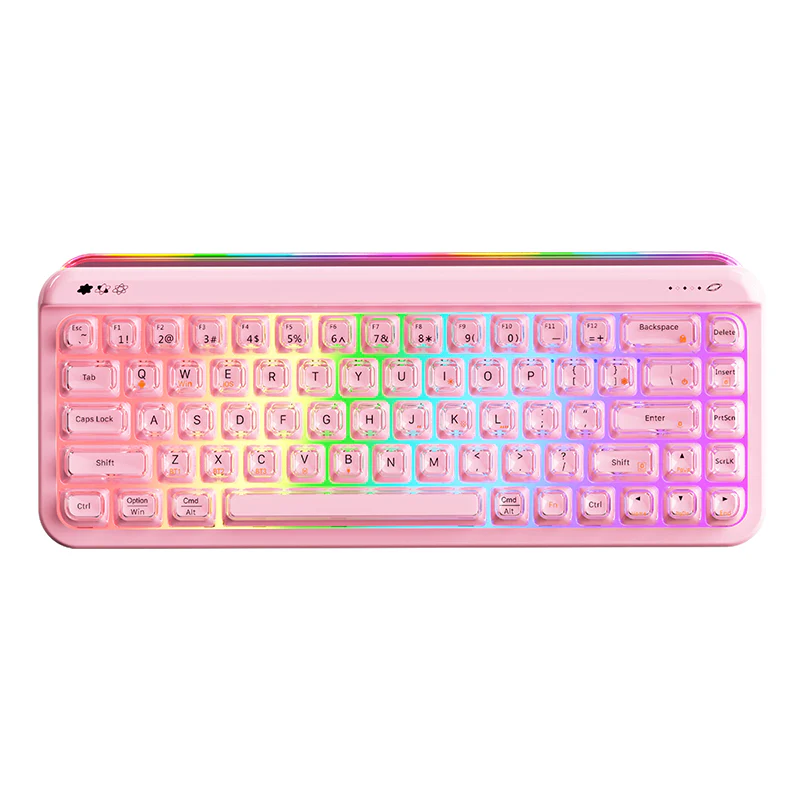AJAZZ AF68 Tri-mode membrane keyboard 4000mAh Semi-transparent two-tone keycaps RGB side light - Image 22
