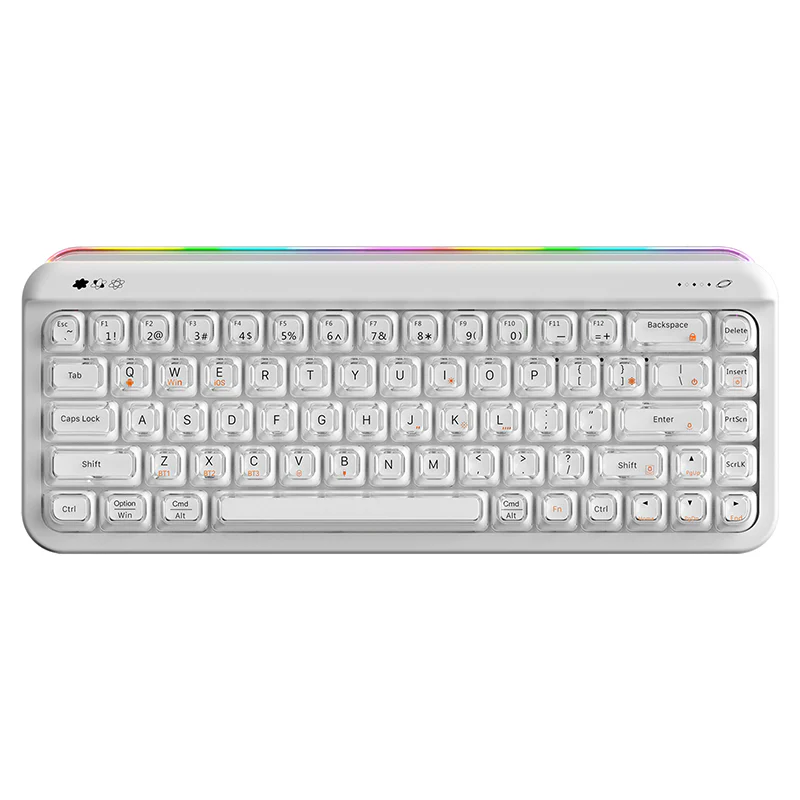AJAZZ AF68 Tri-mode membrane keyboard 4000mAh Semi-transparent two-tone keycaps RGB side light - Image 24