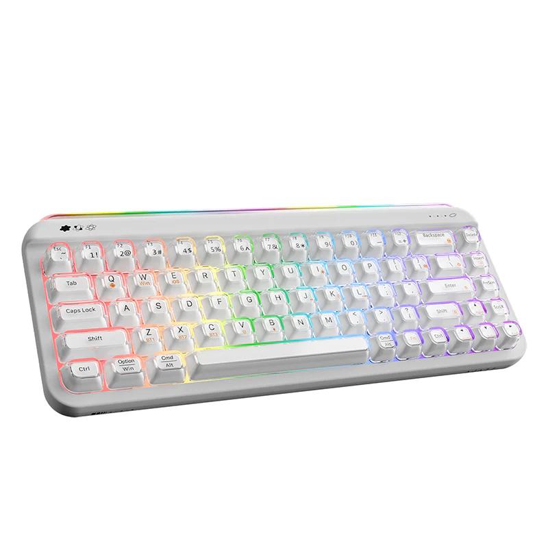 AJAZZ AF68 Tri-mode membrane keyboard 4000mAh Semi-transparent two-tone keycaps RGB side light - Image 26