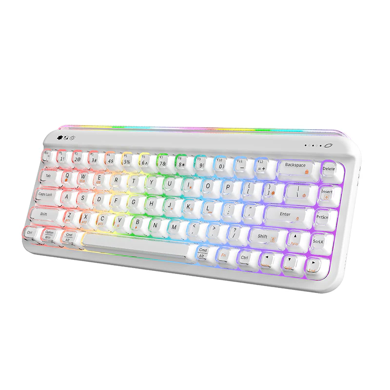 AJAZZ AF68 Tri-mode membrane keyboard 4000mAh Semi-transparent two-tone keycaps RGB side light - Image 3