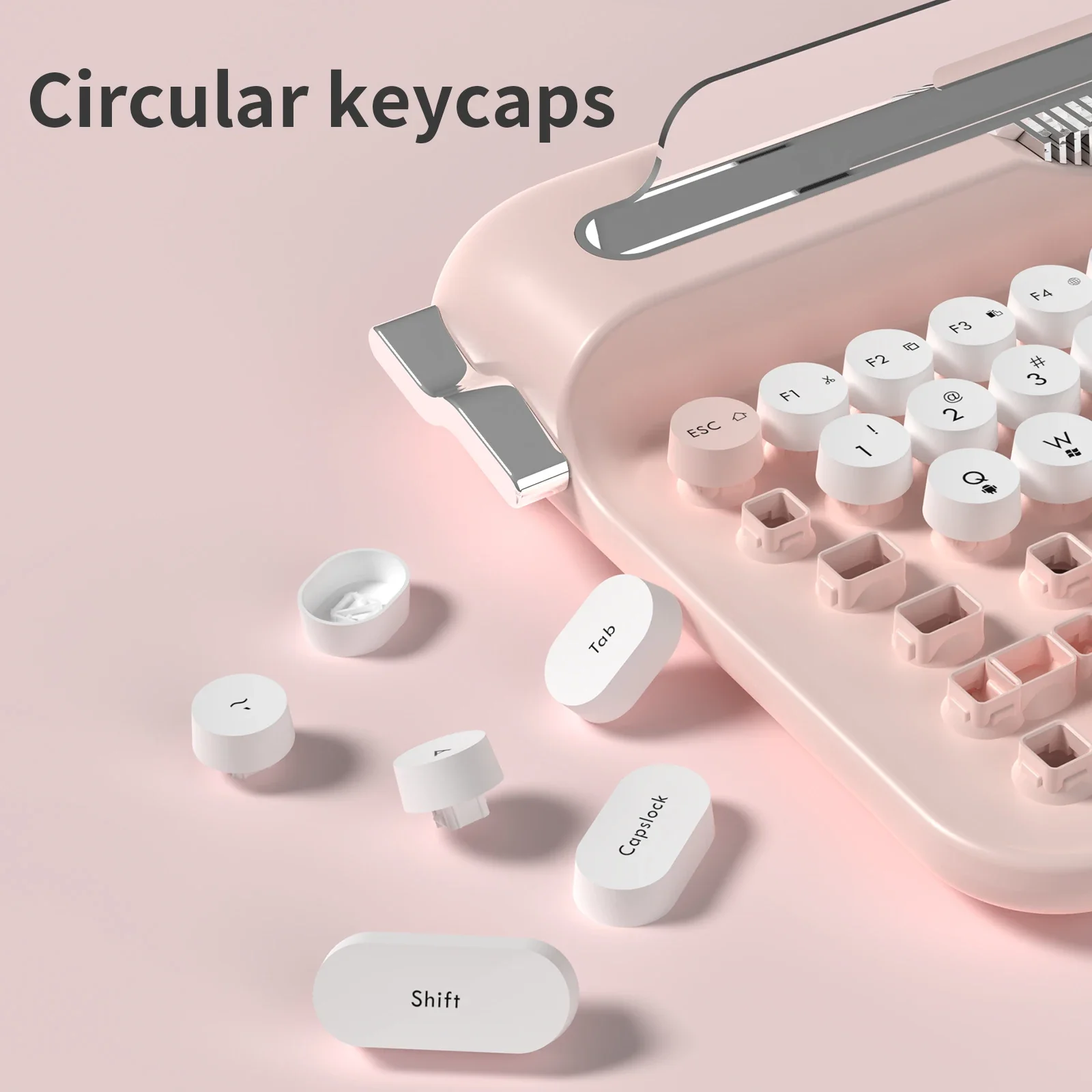 AJAZZ AF84 Wireless Keyboard Typewriter office Slot-in Stand 2.4GHz Wireless Receiver/Bluetooth - Image 11