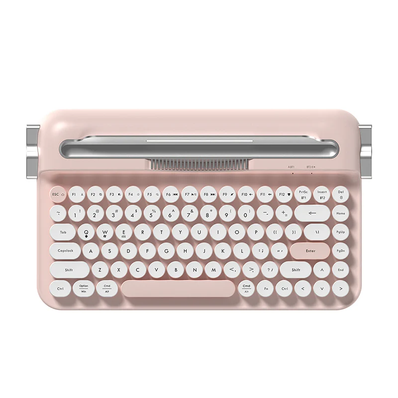 AJAZZ AF84 Wireless Keyboard Typewriter office Slot-in Stand 2.4GHz Wireless Receiver/Bluetooth - Image 2