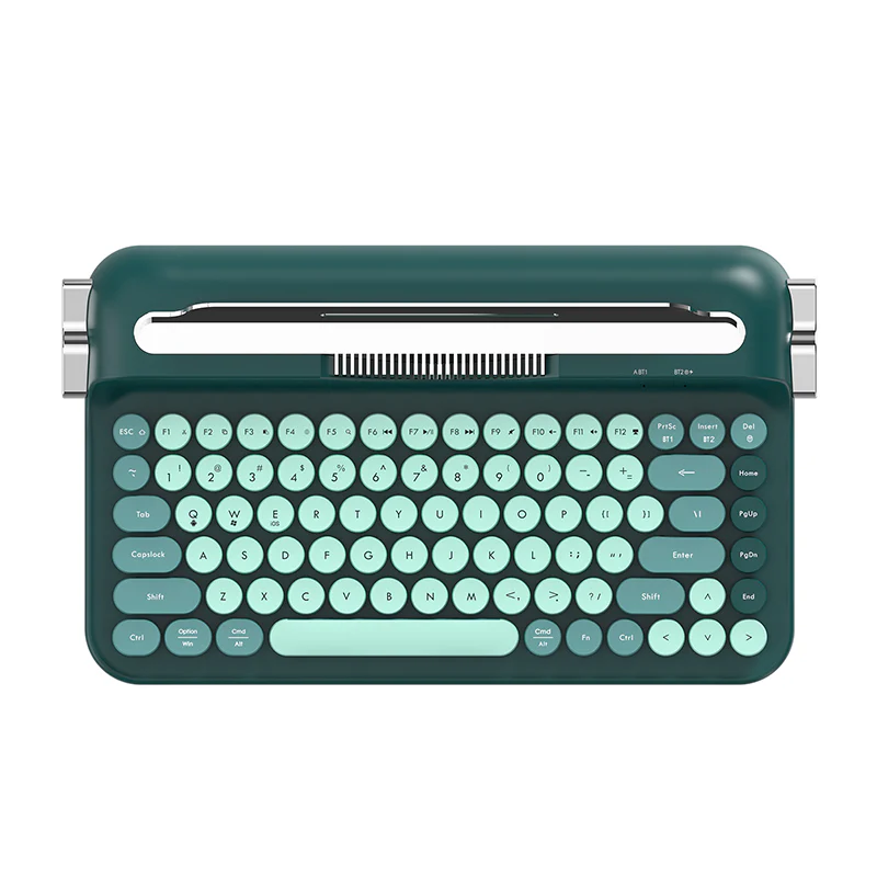 AJAZZ AF84 Wireless Keyboard Typewriter office Slot-in Stand 2.4GHz Wireless Receiver/Bluetooth - Image 26