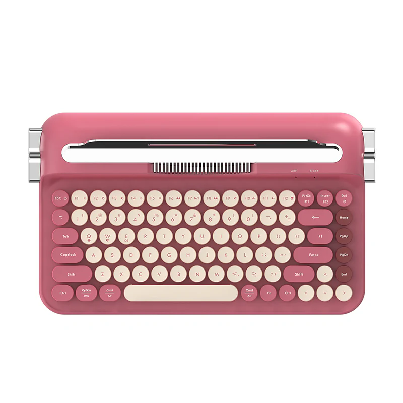 AJAZZ AF84 Wireless Keyboard Typewriter office Slot-in Stand 2.4GHz Wireless Receiver/Bluetooth - Image 4