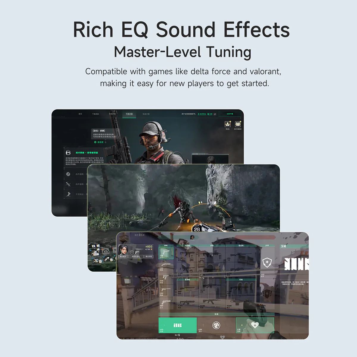 AJAZZ AHM10 MAX Over-Ear Gaming Headset Tri-mode connectivity 143H long-lasting battery life RGB ambient breathing lights - Image 11