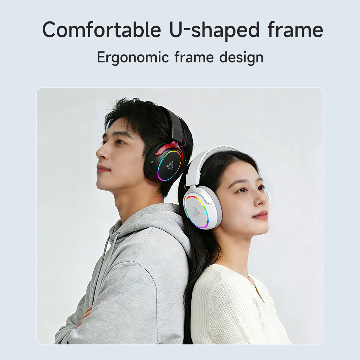AJAZZ AHM10 MAX Over-Ear Gaming Headset Tri-mode connectivity 143H long-lasting battery life RGB ambient breathing lights - Image 15