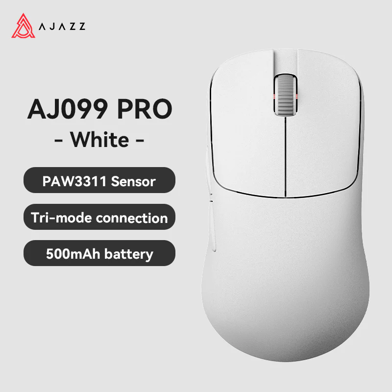 Ajazz AJ099 PRO Gaming Mouse, 500mAh battery, Bluetooth/ wireless/ wired, PAW3311 sensor. - Image 2