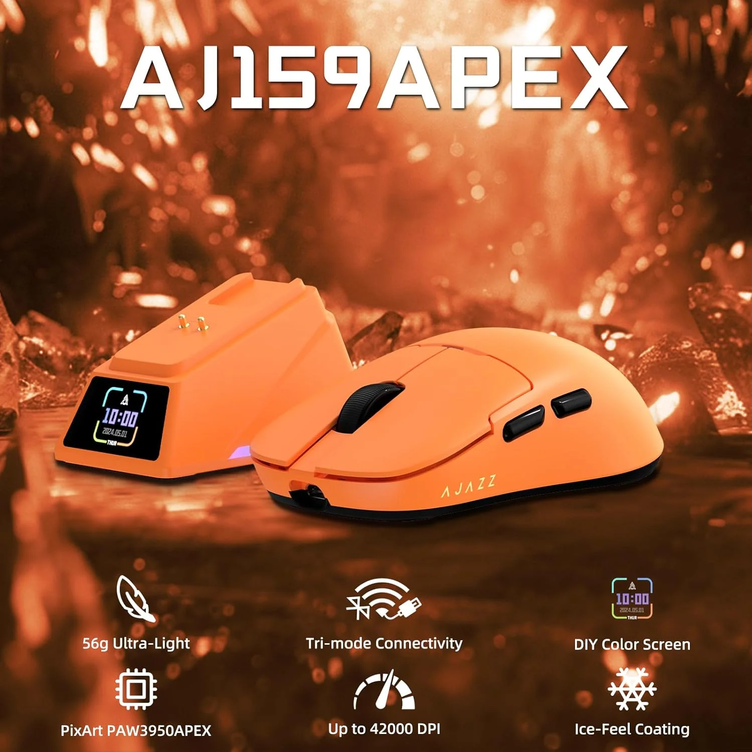 AJAZZ AJ159 APEX High-Precision 8000Hz Gaming Mouse PAW3950 Wireless - Image 12
