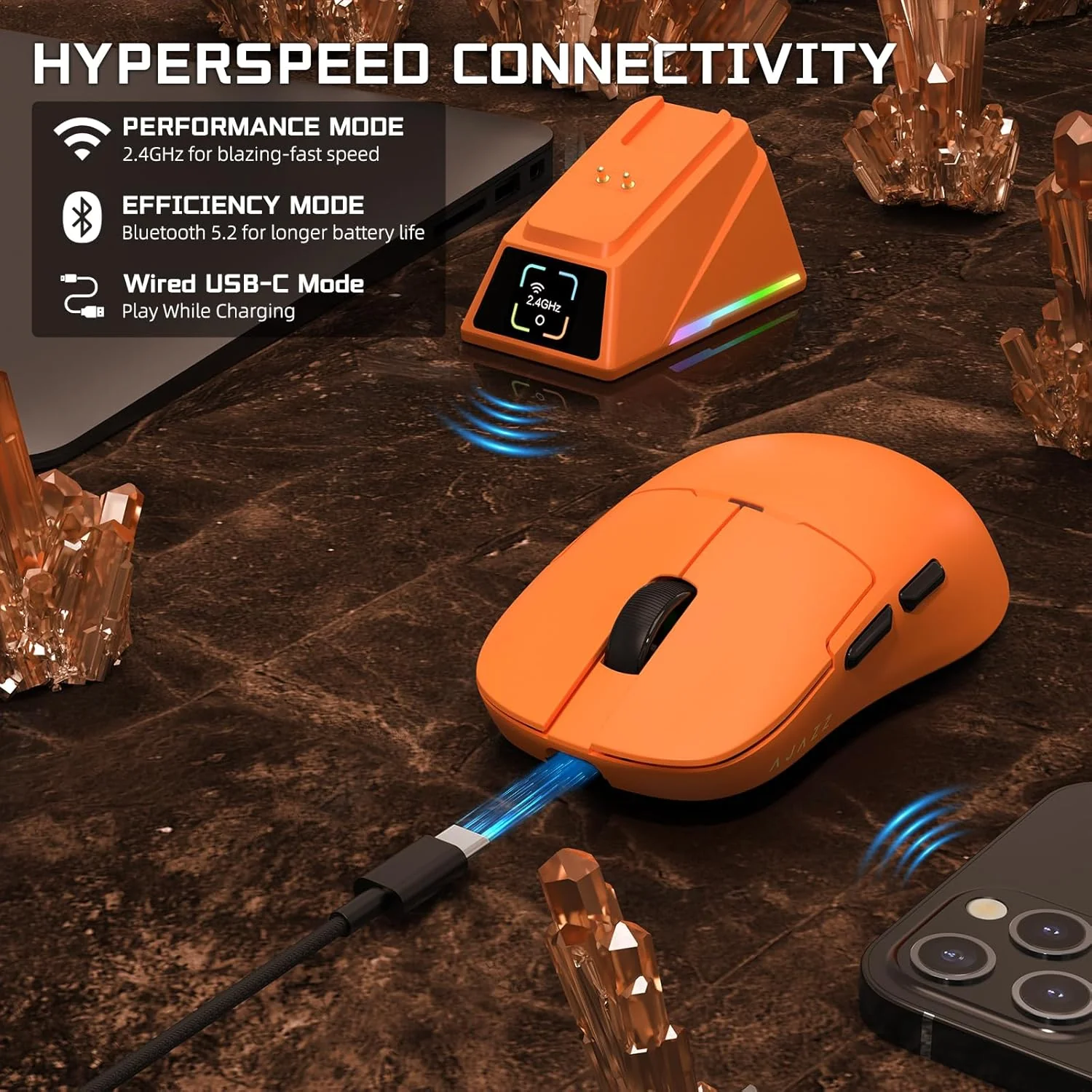 AJAZZ AJ159 APEX High-Precision 8000Hz Gaming Mouse PAW3950 Wireless - Image 16