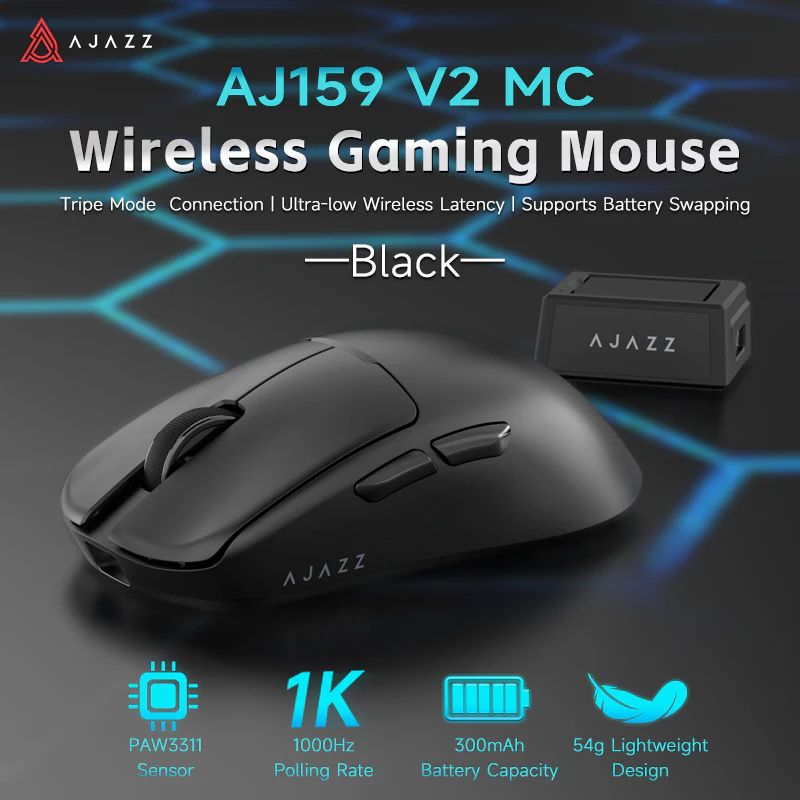 Ajazz AJ159 V2 MC Gaming Wireless Mouse with Professional Competitive Driver and Three Modes - Image 23