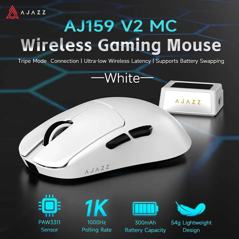 Ajazz AJ159 V2 MC Gaming Wireless Mouse with Professional Competitive Driver and Three Modes - Image 24