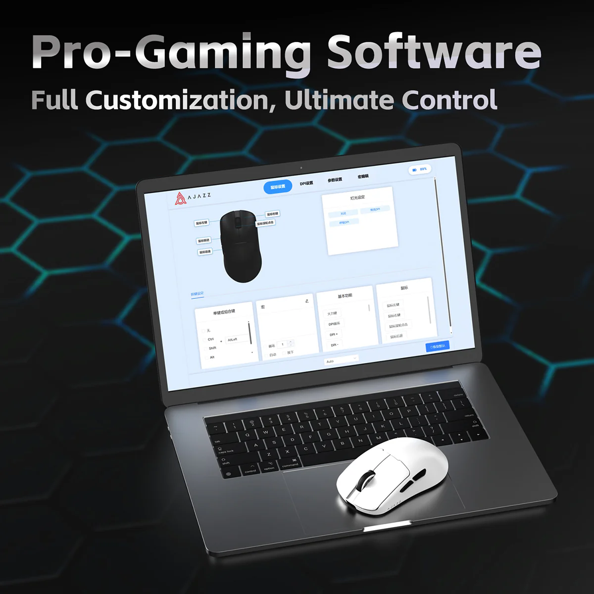 Ajazz AJ159 V2 MC Gaming Wireless Mouse with Professional Competitive Driver and Three Modes - Image 5