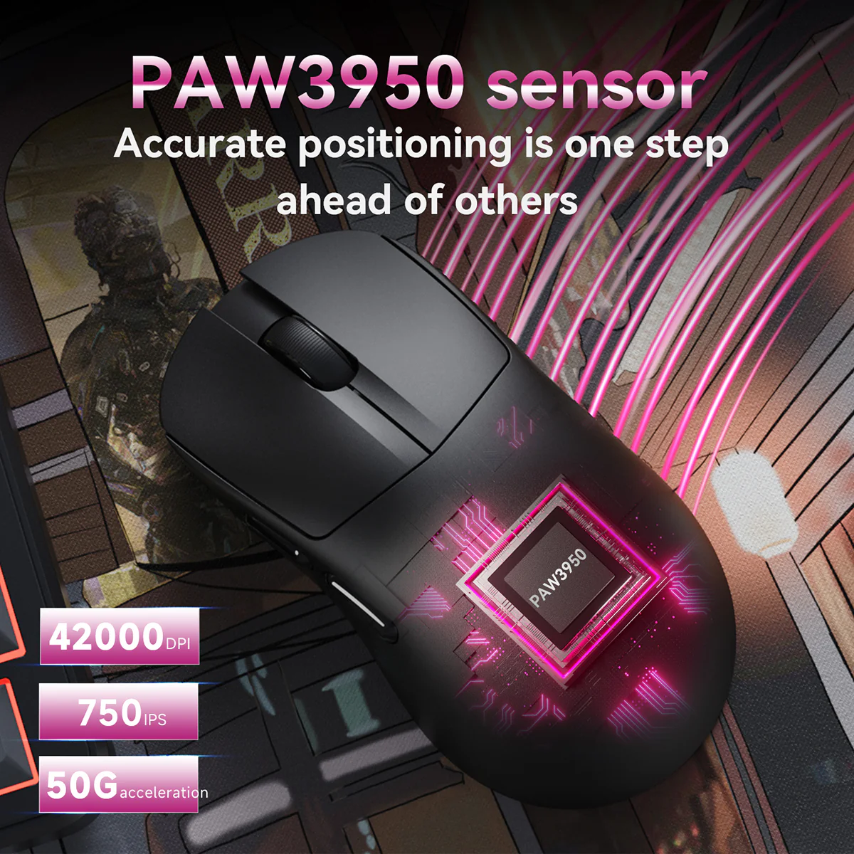 AJAZZ AJ179 TITAN Series Mouse Bluetooth Tri-mode PAW3950 8000Hz Return Rate - Image 14