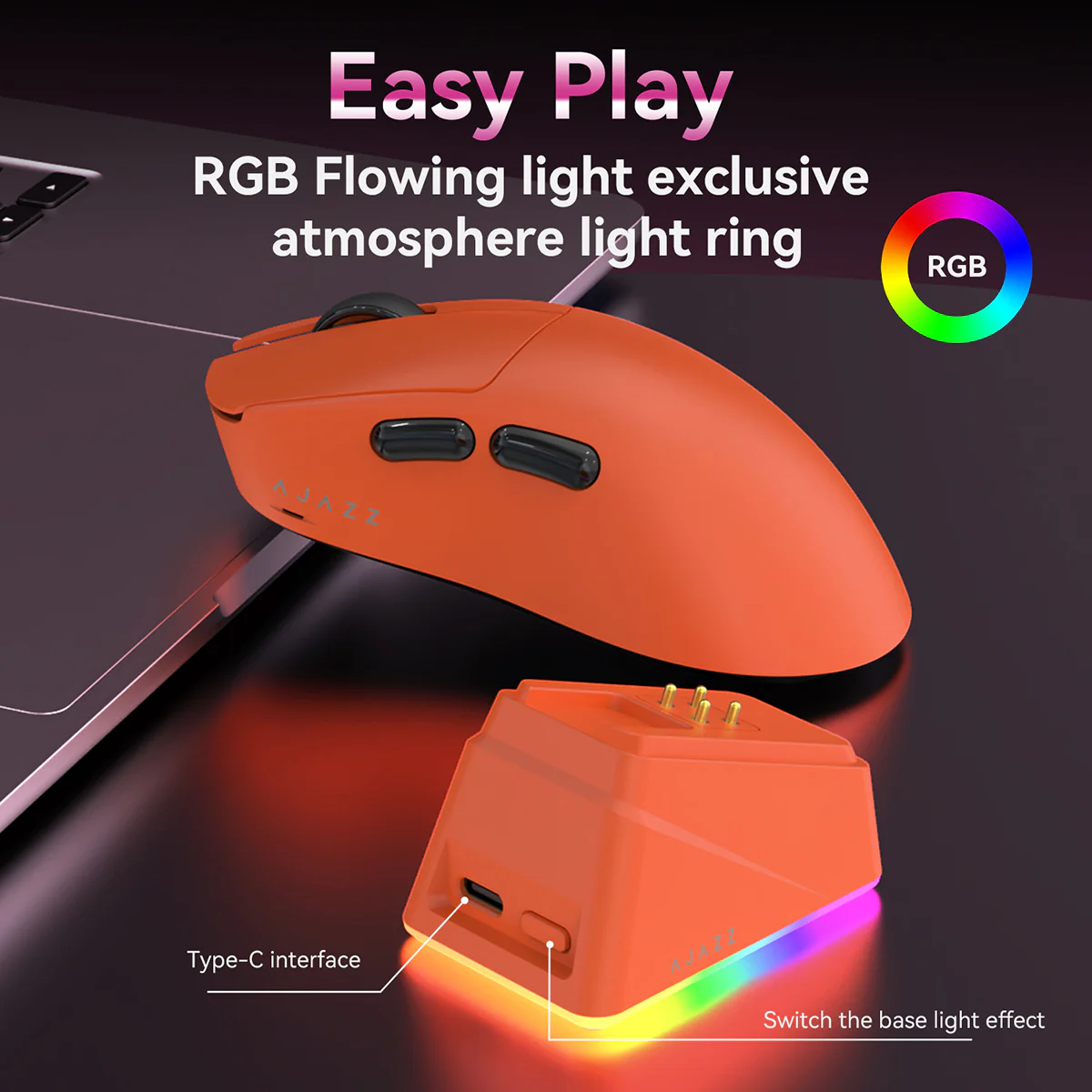 AJAZZ AJ179 TITAN Series Mouse Bluetooth Tri-mode PAW3950 8000Hz Return Rate - Image 17