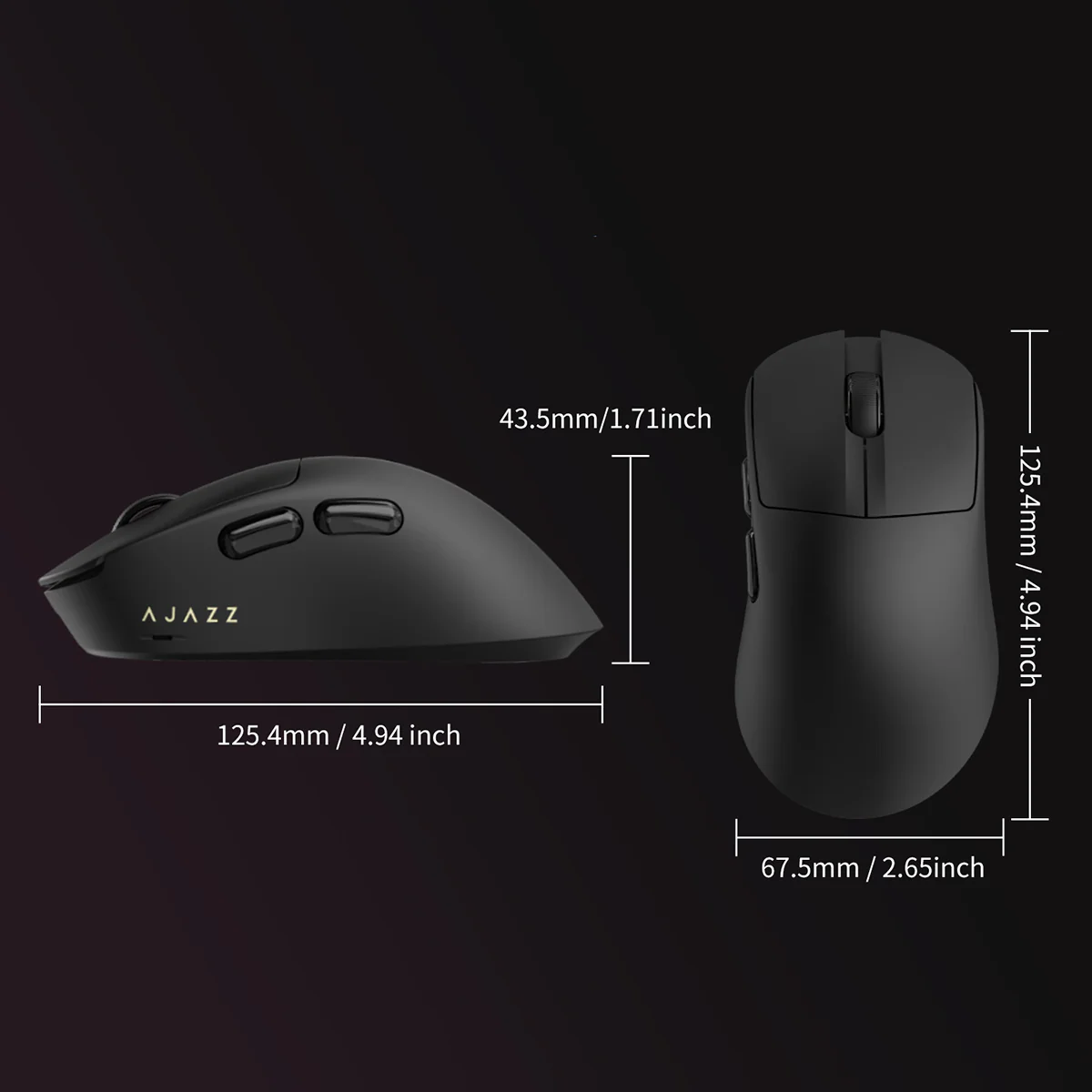 AJAZZ AJ179 TITAN Series Mouse Bluetooth Tri-mode PAW3950 8000Hz Return Rate - Image 20