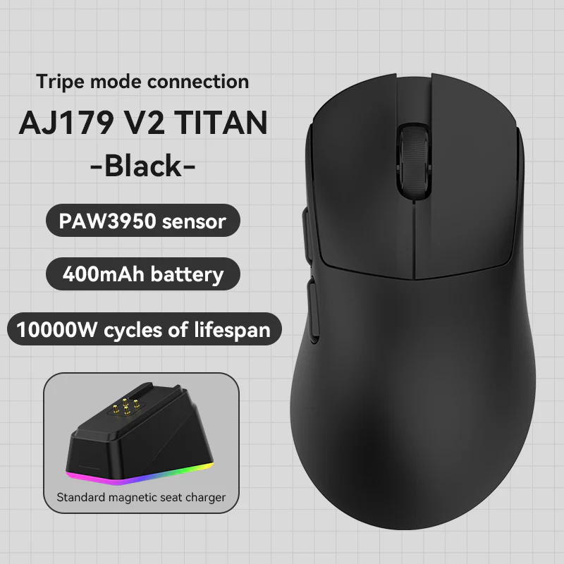AJAZZ AJ179 TITAN Series Mouse Bluetooth Tri-mode PAW3950 8000Hz Return Rate - Image 36