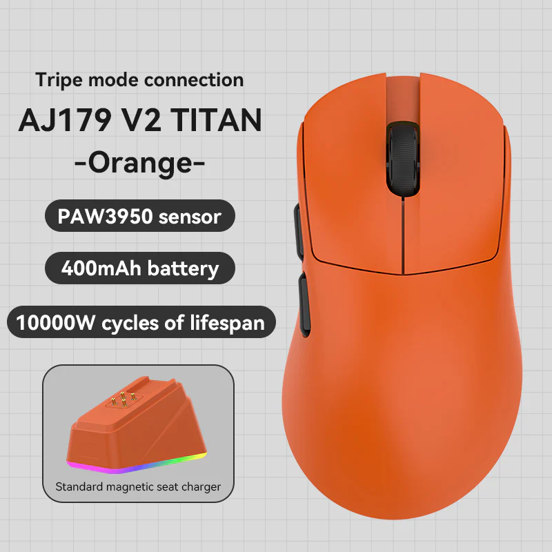 AJAZZ AJ179 TITAN Series Mouse Bluetooth Tri-mode PAW3950 8000Hz Return Rate - Image 37