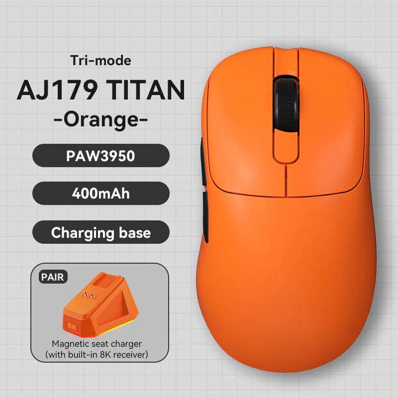 AJAZZ AJ179 TITAN Series Mouse Bluetooth Tri-mode PAW3950 8000Hz Return Rate - Image 40