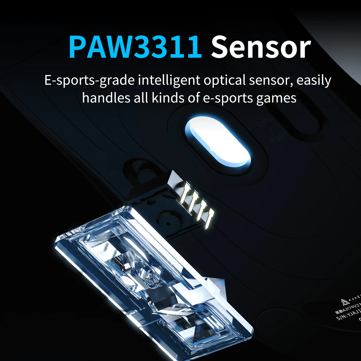 AJAZZ AJ179 V2 Series Mouse PAW3311 Sensor Gaming-grade optical sensor 12000 DPI - Image 4