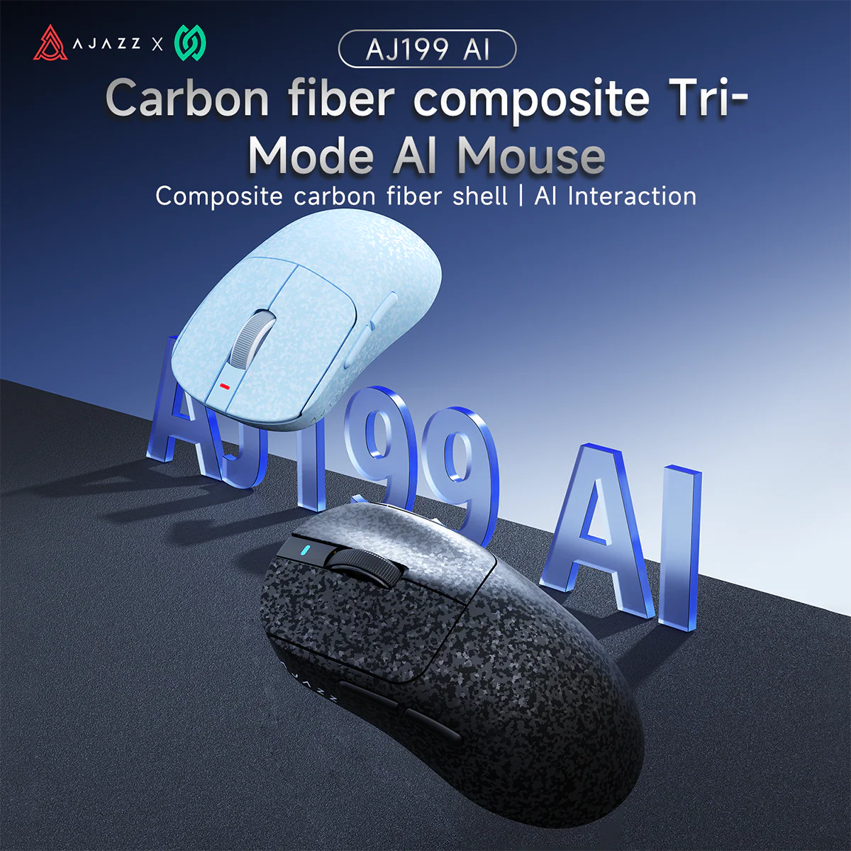 AJAZZ AJ199 AI Carbon fiber compositeTri-Mode AI Mouse Composite carbon fiber shell I Al Interaction - Image 6