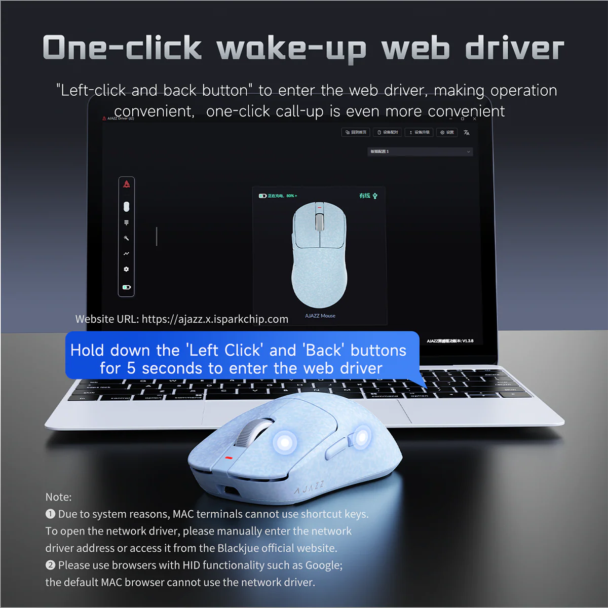 AJAZZ AJ199 AI Carbon fiber compositeTri-Mode AI Mouse Composite carbon fiber shell I Al Interaction - Image 9