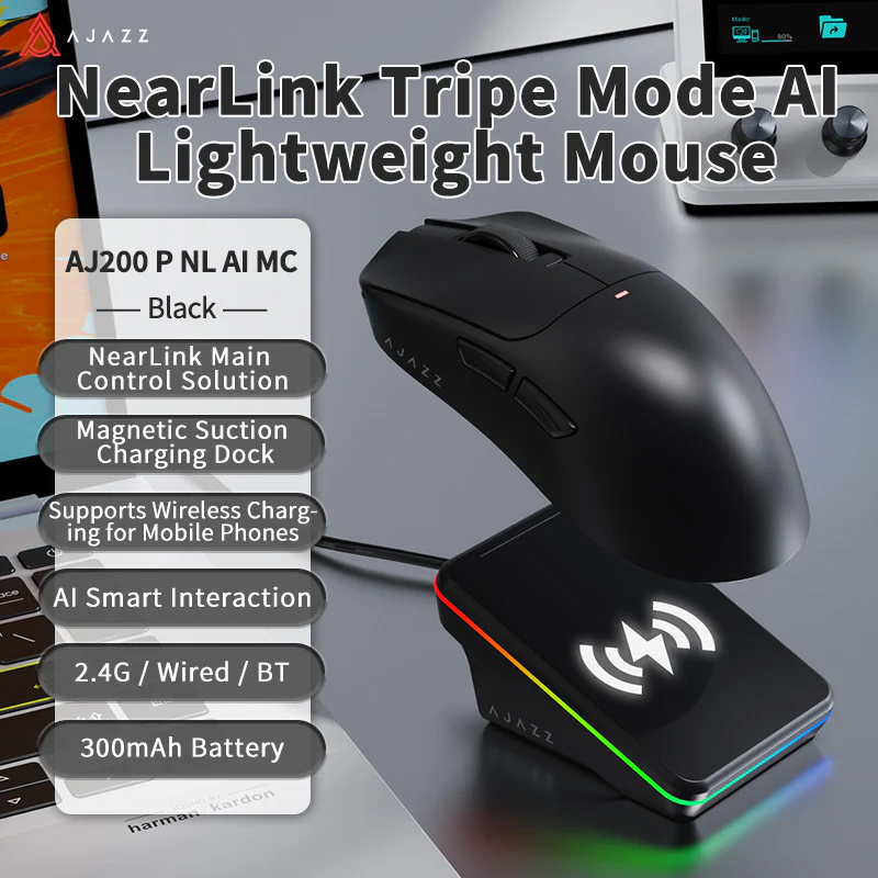 AJAZZ AJ200P NL AI MC Wireless AI Gaming Mouse NearLink Main Control Al Interaction  Magnetic Wireless Endurance - Image 13