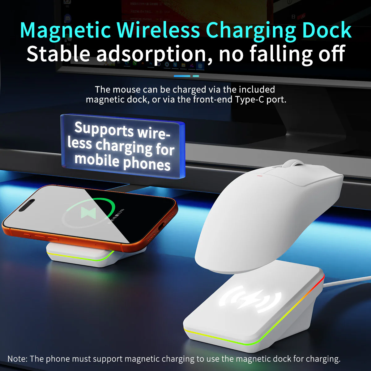 AJAZZ AJ200P NL AI MC Wireless AI Gaming Mouse NearLink Main Control Al Interaction  Magnetic Wireless Endurance - Image 4