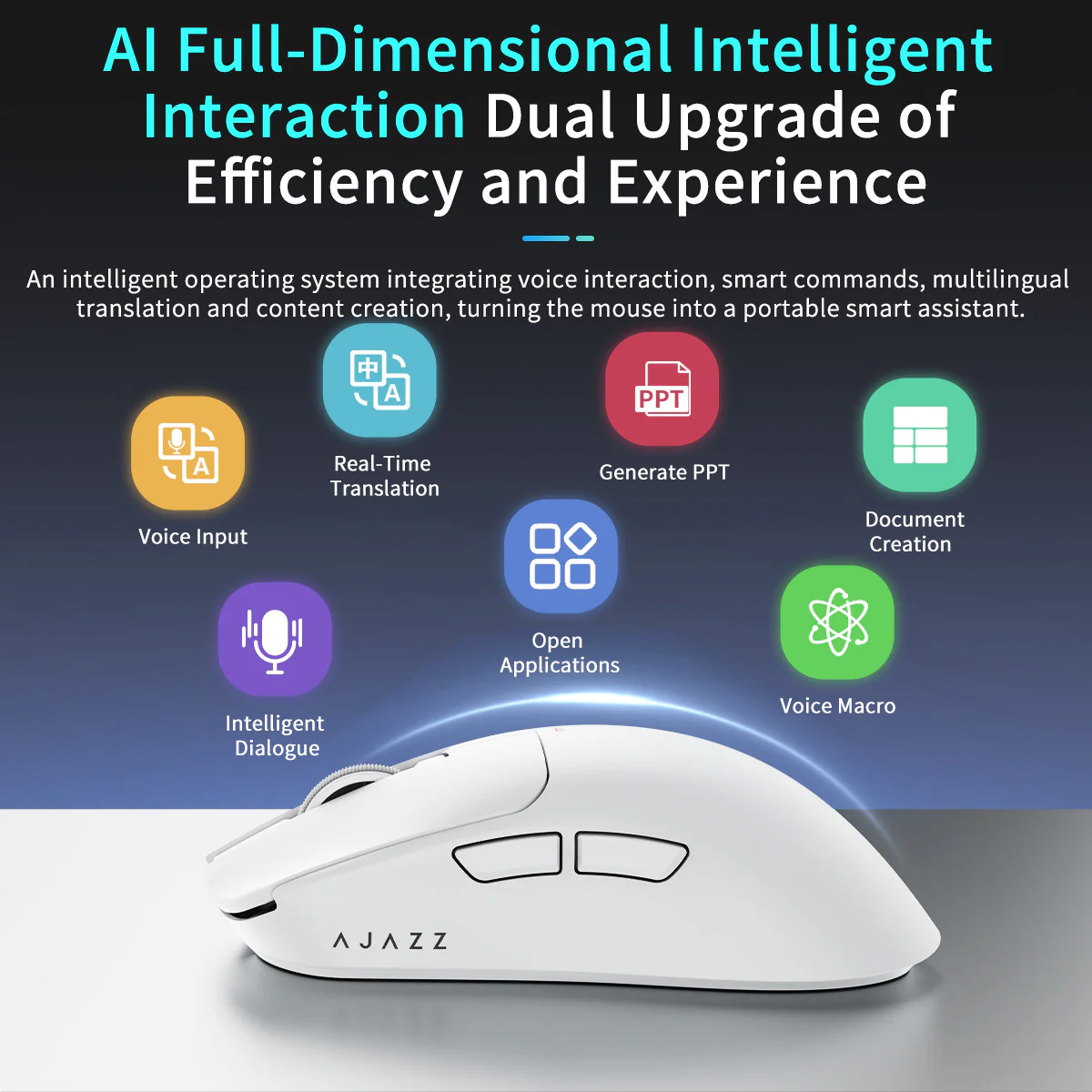 AJAZZ AJ200P NL AI MC Wireless AI Gaming Mouse NearLink Main Control Al Interaction  Magnetic Wireless Endurance - Image 7