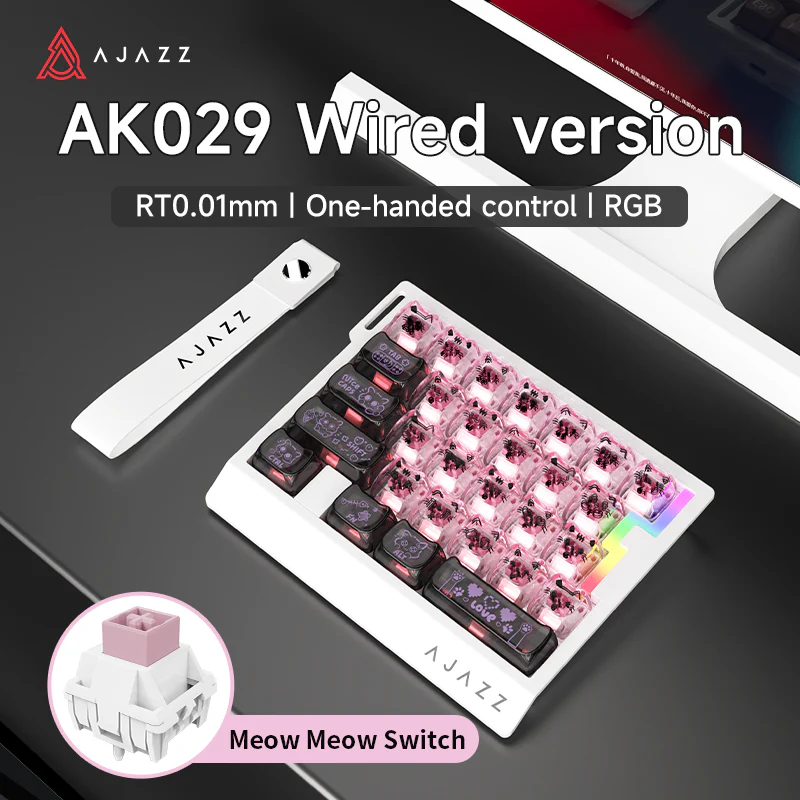 AJAZZ AK029 One-Handed Gaming Keyboard, 29-Key RGB, Full Key Customization, Hot-Swappable - Image 11