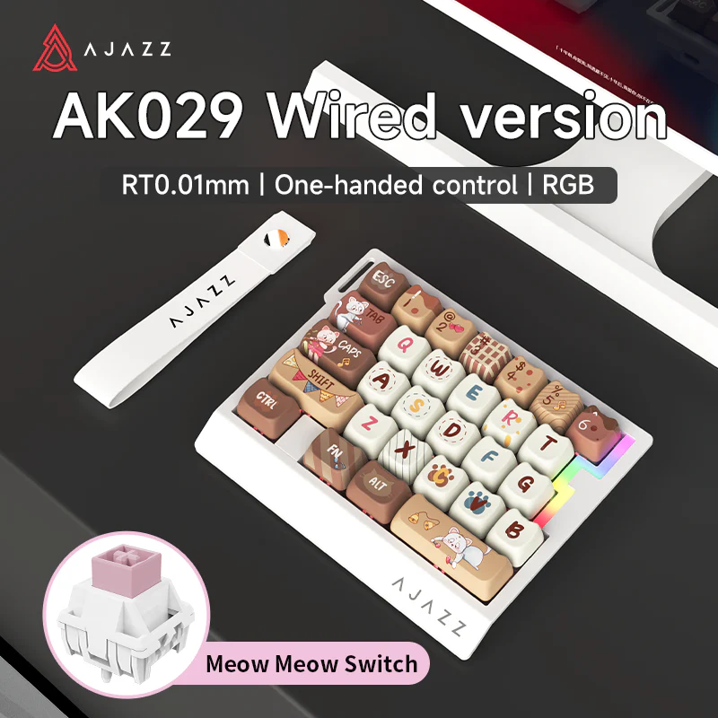 AJAZZ AK029 One-Handed Gaming Keyboard, 29-Key RGB, Full Key Customization, Hot-Swappable - Image 19